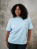 RELAXED CONTRAST BOXY SHIRT - BLUE
