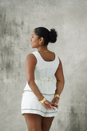 Linen Vest - Off-White