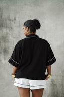 Linen Short Sleeve Shirt - Black