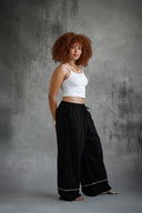 DRAWSTRING LINEN TROUSERS