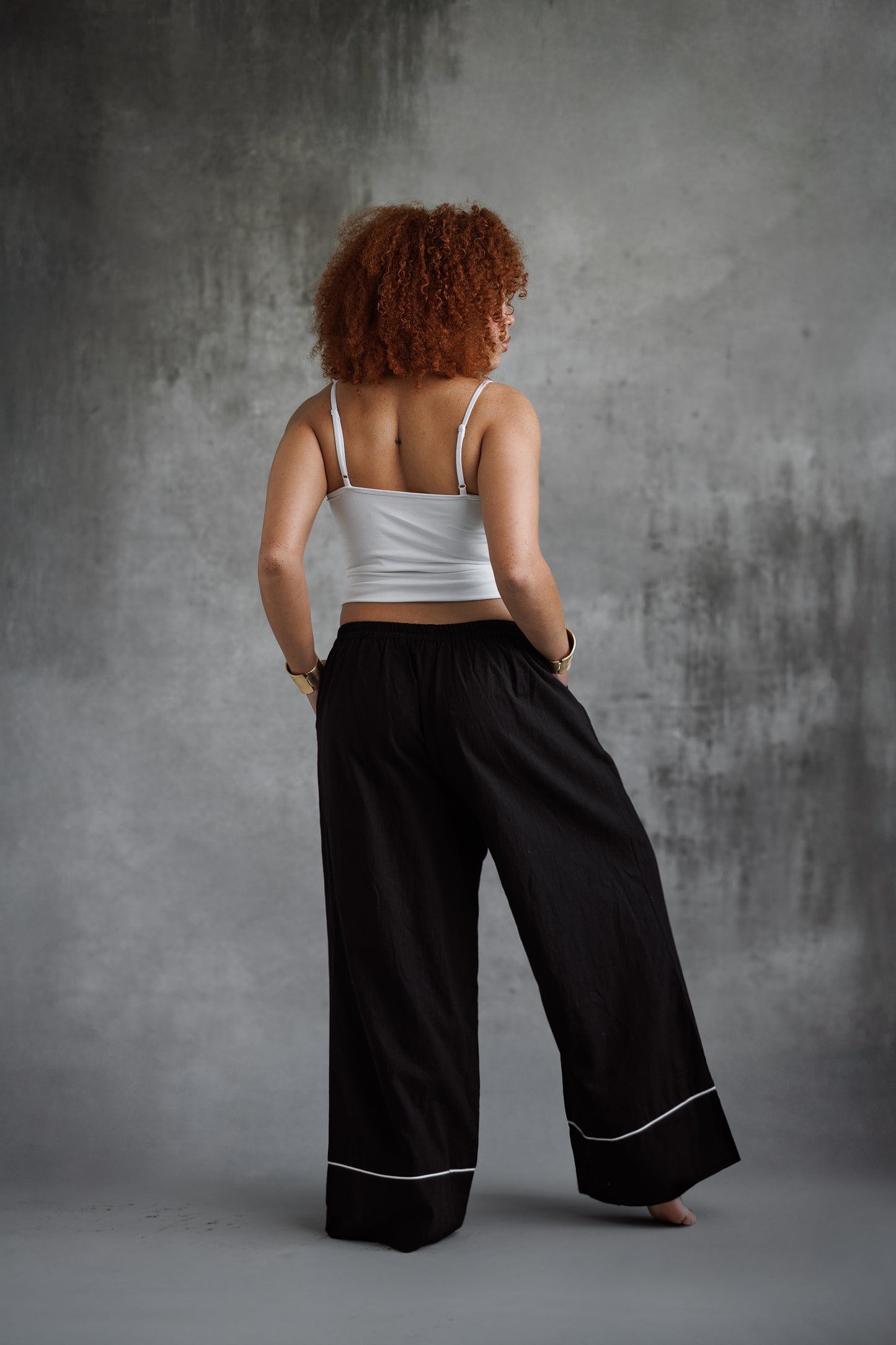 DRAWSTRING LINEN TROUSERS