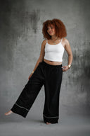 DRAWSTRING LINEN TROUSERS