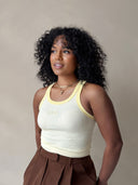 RIBBED TANK TOP - BUTTER YELLOW