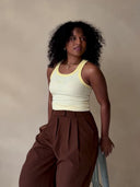 RIBBED TANK TOP - BUTTER YELLOW