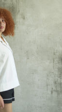 BOXY SHORT-SLEEVED LINEN SHIRT