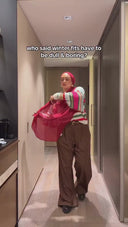 CHOCOLATE HIGH-WAIST TROUSERS